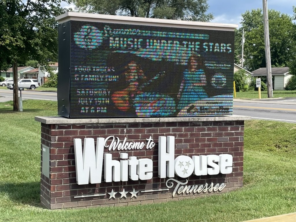 Music Under the Stars marquee in White House, Tennessee